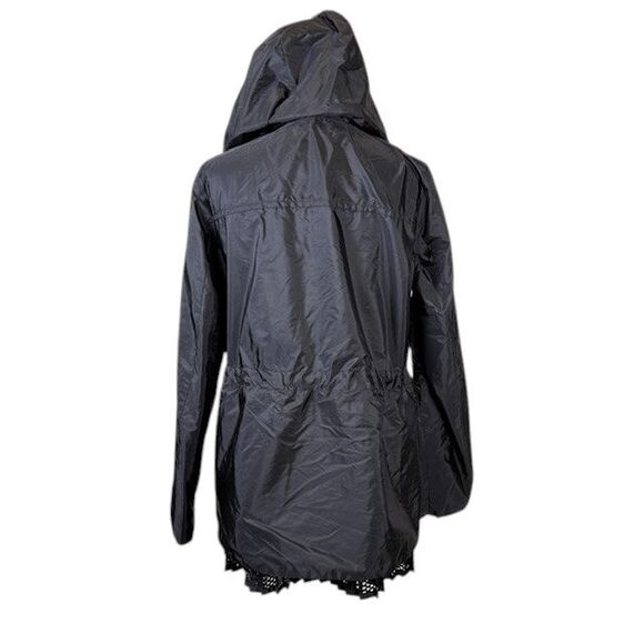 NWOT MONCLER  AUTHENTICATED Baaba Crocheted Lace Trimmed Nylon Parka Large (3) - Picture 6 of 16